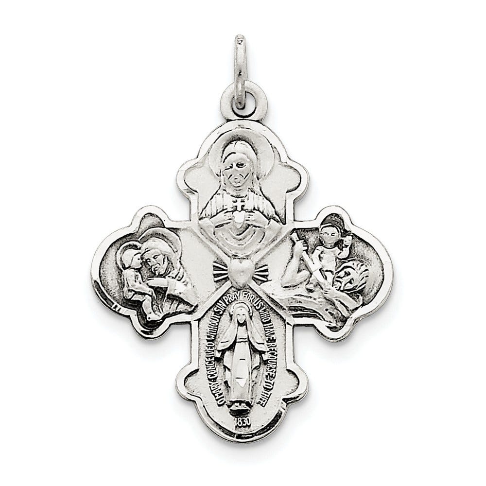 Antiqued 4-Way Medal