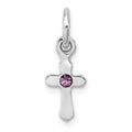 Sterling Silver Child's Preciosa Crystal Cross Pendant
