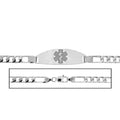 Sterling Silver Women's Figaro Link Medical ID Bracelet