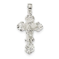 Sterling Silver Diamond Cut Inri Crucifix Pendant