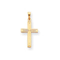14K Solid Cross Pendant