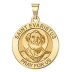 Saint Evaristus Round Religious Medal