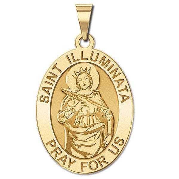 Saint Illuminata Oval Religious Medal