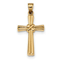 14K Hollow Knotted Cross Pendant