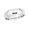 Platinum Approx. 0.24 Inch Half-Round Comfort Fit Lightweight Band