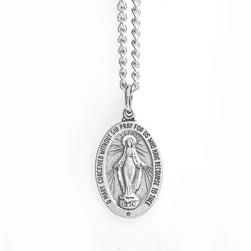 Pewter Oval Miraculous Medal