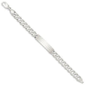 Custom Engraved Sterling Silver Men's Polished Curb Link ID Bracelet