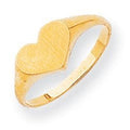 Solid Gold Single Heart Engravable Ring