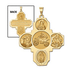 Four Way Cross - Motocross Religious Medal