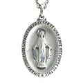 Miraculous Medal With 24 Inch Endless Curb Chain