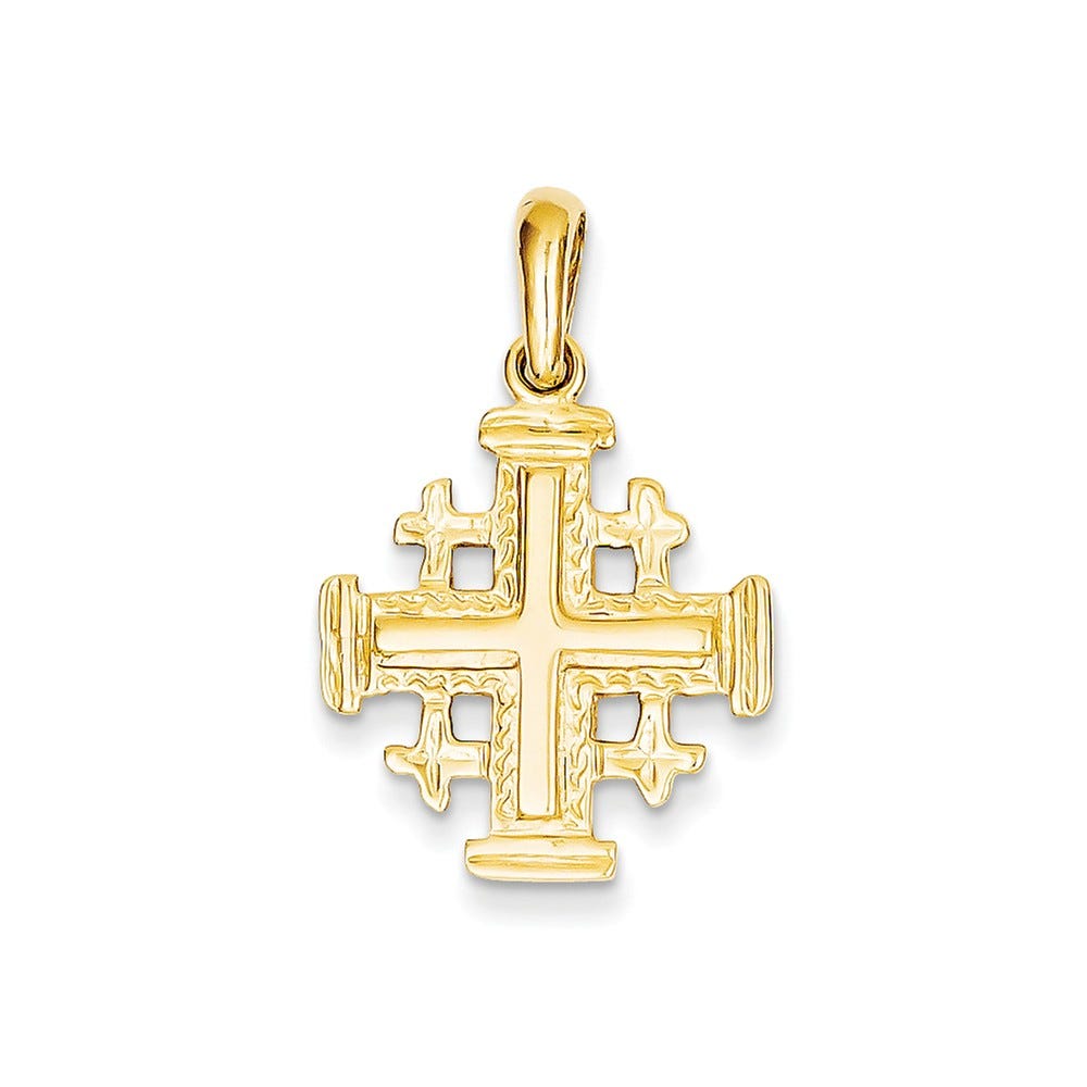 14K Jerusalem Cross Pendant