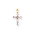 Diamond Latin Cross Pendant In 14K Gold