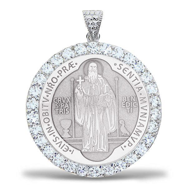 Saint Benedict CZ Religious Round Medal
