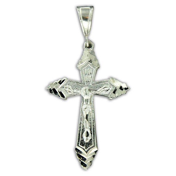 Sterling Silver Or Stainless Steel Crucifix Cross Pendant