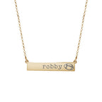 Personalized Horizontal Football Name Bar with Adjustable Chain