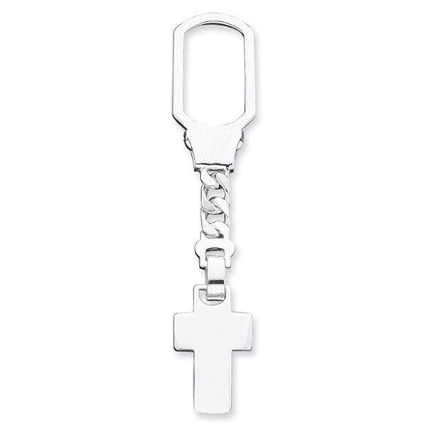 Engravable Sterling Silver Keychain