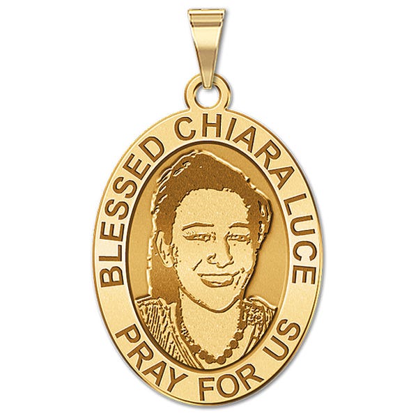 Blessed Chiara Luce Oval Religious Medal