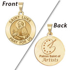 Saint Luke Double Sided Artists Religious Medal