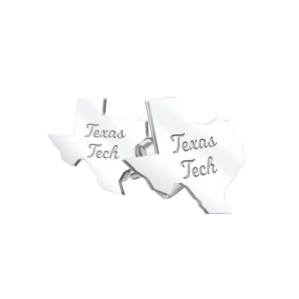 Pair of Texas Tech Outline Script Earrings