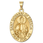 Saint Giovanni of Brescia Oval Religious Medal