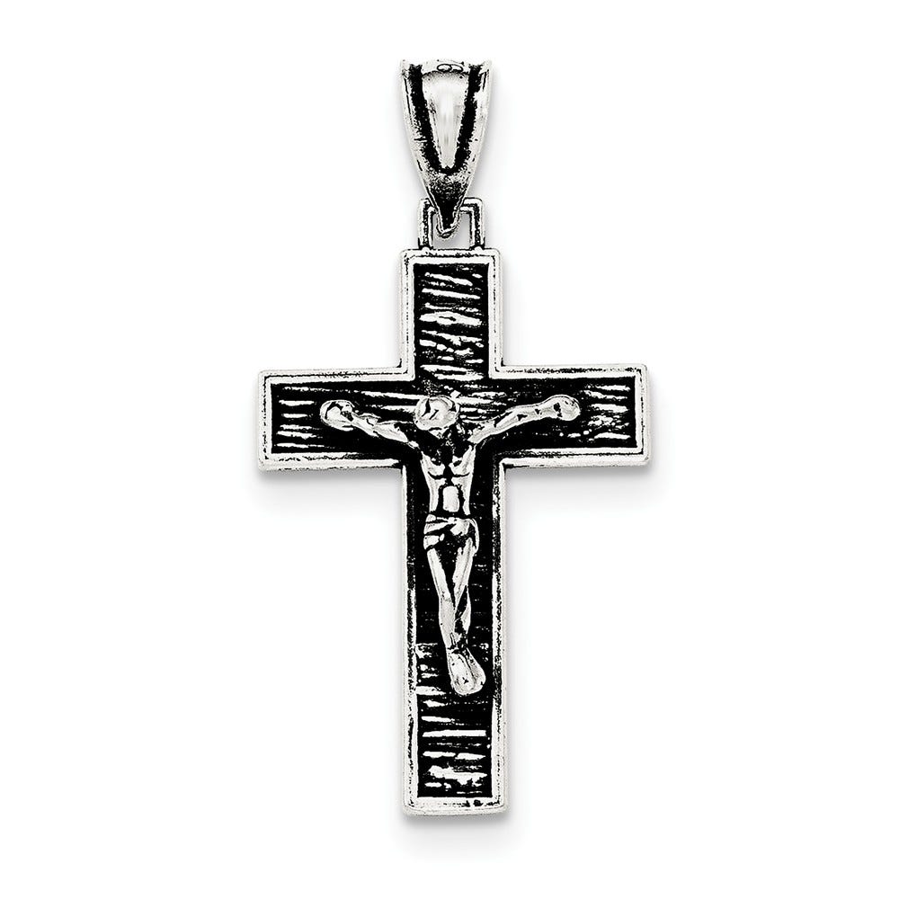 Antiqued Box Cross Pendant
