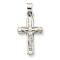 14K White Gold Crucifix Pendant