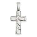Polished Twist-Arm Cross Pendant