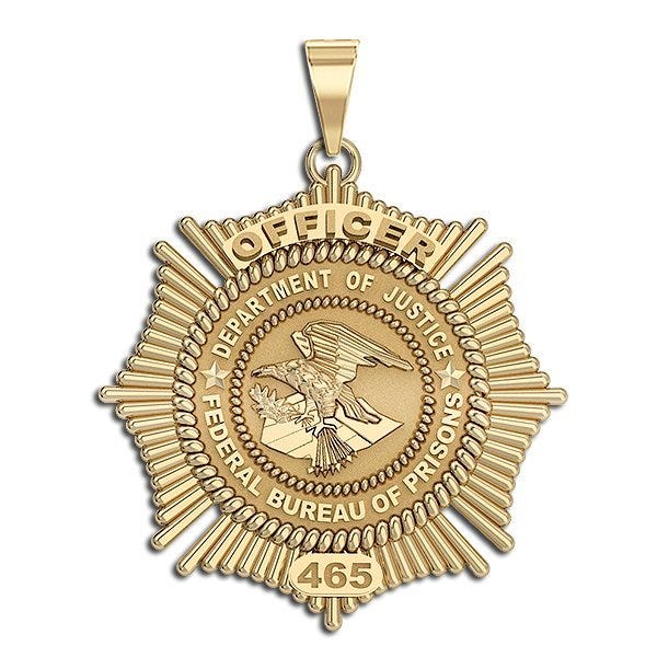 Personalized Federal Bureau of Prisons Badge with Your Rank & Number
