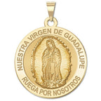 Nuestra Virgen De Guadalupe Round Religious Medal