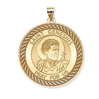Saint Genesius Round Rope Border Religious Medal