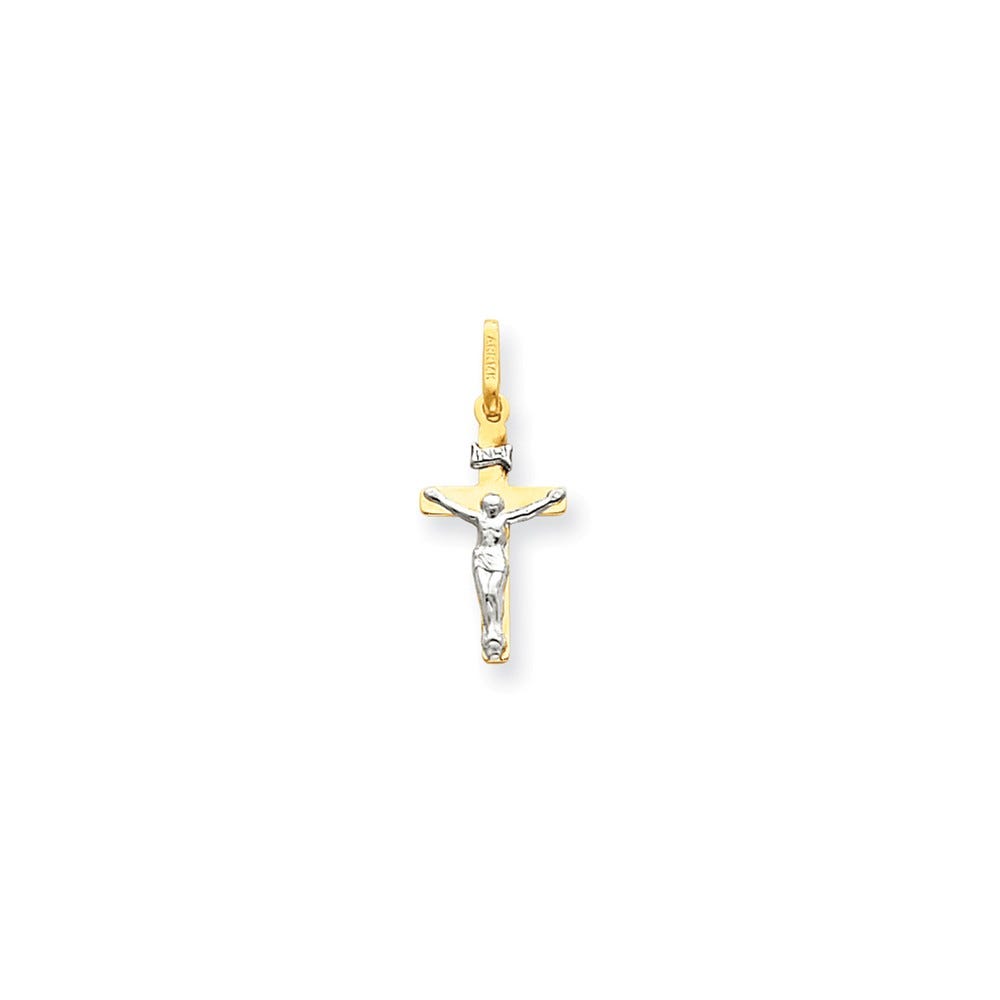 Two-Tone Inri Crucifix Pendant