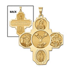 Four Way Cross - Cheerleader Religious Medal