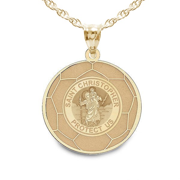 Saint Christopher Soccer Medal