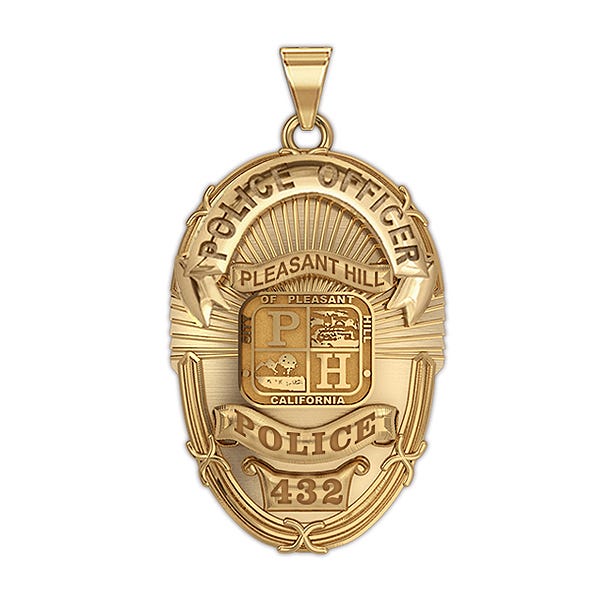 Personalized Pleasant Hill Police Badge with Your Rank and Number