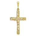 10K Gold Antiqued Cross Pendant