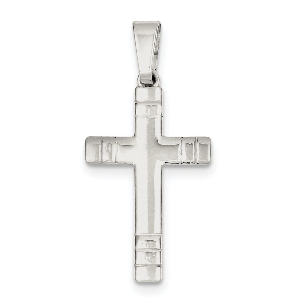Polished Grooved-End Cross Pendant