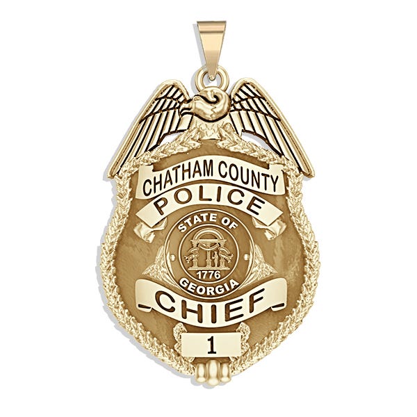 Personalized Georgia Police Badge with Your Name, Rank, Number & Department