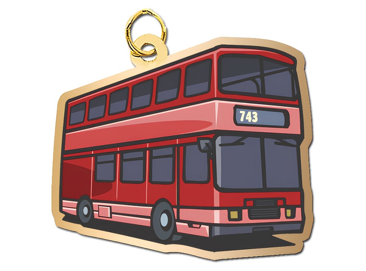 Double Decker Bus Charm