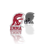 Personalized Pair of Usc Color Enamel Trojan Name Earrings