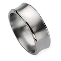 Titanium Concave Approx. 0.31 Inch Brushed Wedding Band