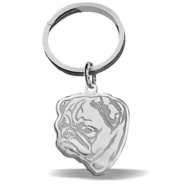 Pug Dog Key Chain