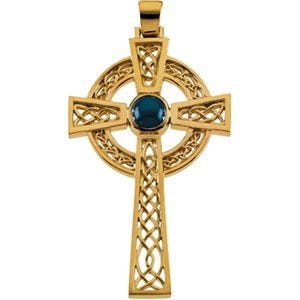 Blue Star Sapphire Cross