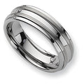 Dura Tungsten Grooved Approx. 0.28 Inch Brushed and Polished Wedding Band