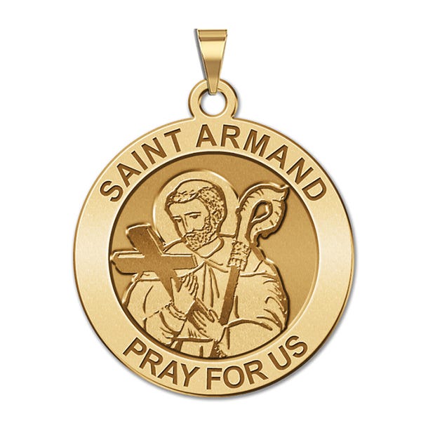 Saint Armand Round Religious Medal
