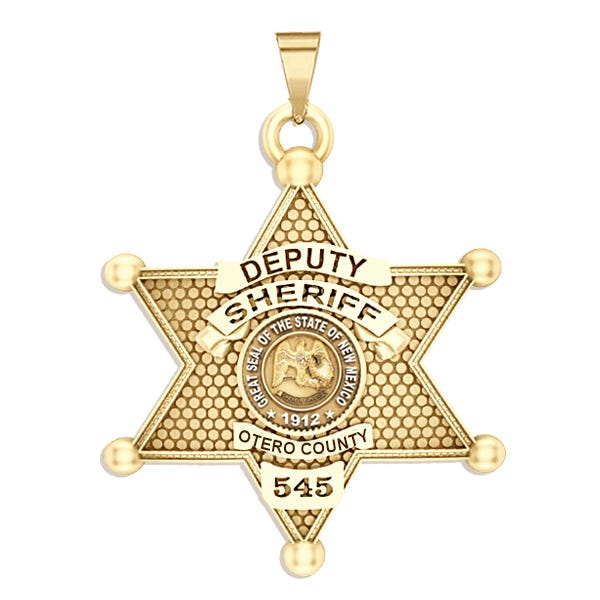 Personalized Otero County New Mexico Sheriff Badge with Your Rank and Number