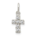 Cubic Zirconia Cross Charm