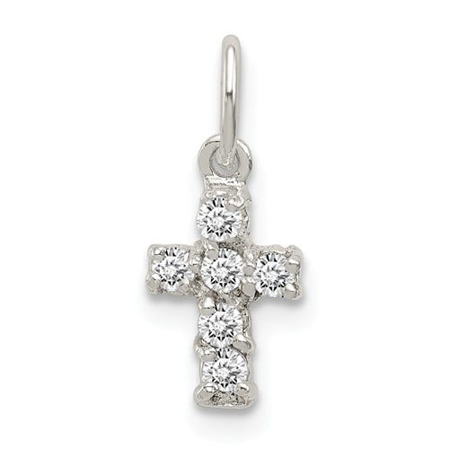 Cubic Zirconia Cross Charm