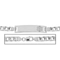 Sterling Silver Men's Curb Link Medical ID Bracelet