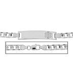 Sterling Silver Men's Curb Link Medical ID Bracelet