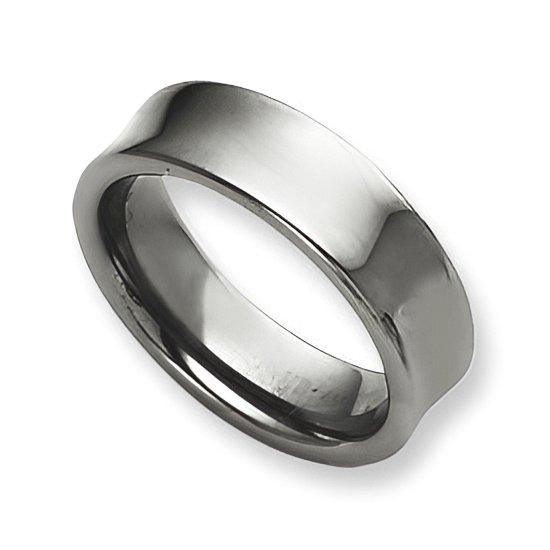 Tungsten Concave Approx. 0.39 Inch Polished Wedding Band